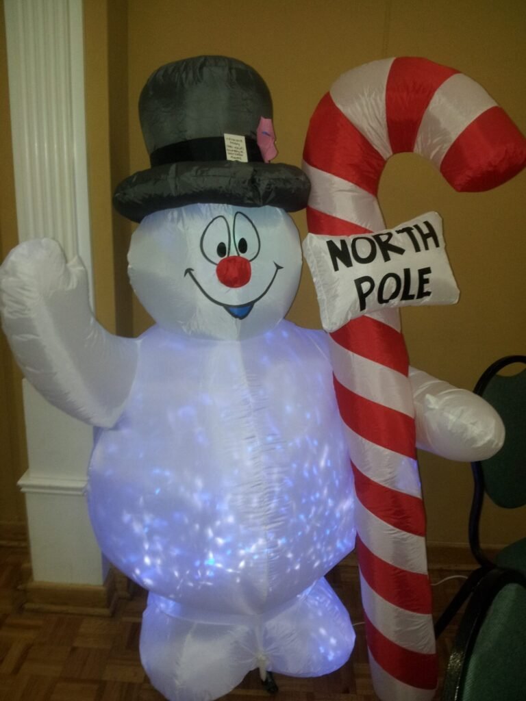 Seasonal decorations at an archived event
