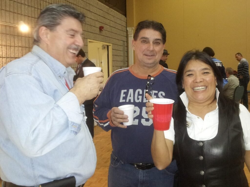 Guests sharing a conversation during an archived event